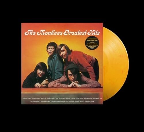 The Monkees Greatest Hits Pressed on Limited Edition Yellow- Flame Vinyl LP on Sale