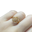 #LVNAPP | Golden Floral Diamond Ring 14kt Cheap