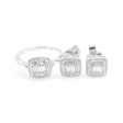 NEW Classic Cushion Shape Diamond Jewelry Set 14kt Online now