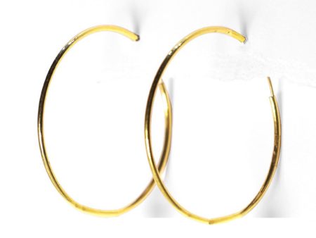 #GOLD2024 | 18K 25MM Large Golden Hoop Earrings Online Hot Sale