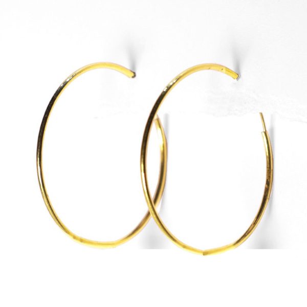 #GOLD2024 | 18K 25MM Large Golden Hoop Earrings Online Hot Sale