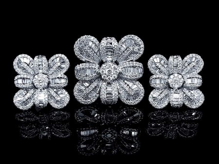 PREORDER | Floral Blossom Statement Diamond Jewelry Set 14kt Fashion