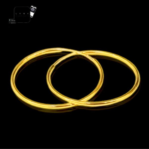 #GOLD2024 | 18K 25MM Large Golden Hoop Earrings Online Hot Sale