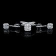 Square Paved Dangling Diamond Jewelry Set 14kt For Discount