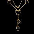 Golden Black Onyx Mixed Shape Fine Gold Necklace 18kt For Cheap