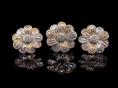 PREORDER | Floral Multi-Tone Statement Diamond Jewelry Set 14kt Cheap