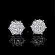 PRE ORDER | Classic Round Paved Stud Diamond Earrings 14kt For Cheap