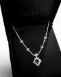 #LVNA2024 | LVNA Signatures Art Deco Green Emerald Gemstones Statement Diamond Necklace 14kt For Cheap