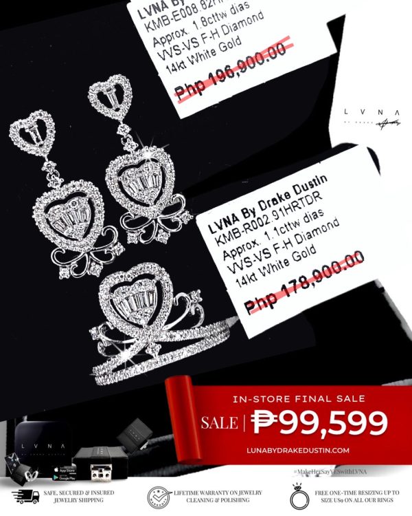 #LVNA2024 | Heart Deco Diamond Jewelry Set 14kt Online now