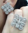 PREORDER | Floral Blossom Statement Diamond Jewelry Set 14kt Fashion