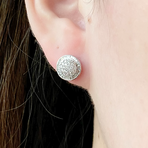 PREORDER | Classic Large Round Stud Diamond Earrings 18kt Online Hot Sale