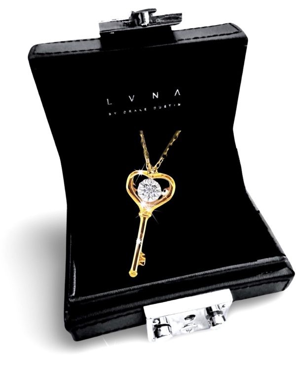 Golden Pendant Key of Ivana Dancing Diamond Necklace 18kt Online Sale