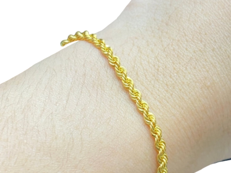 Golden Rope Chain Bracelet 18kt (FREE ₱10,000 worth of LVNA GCs) Online