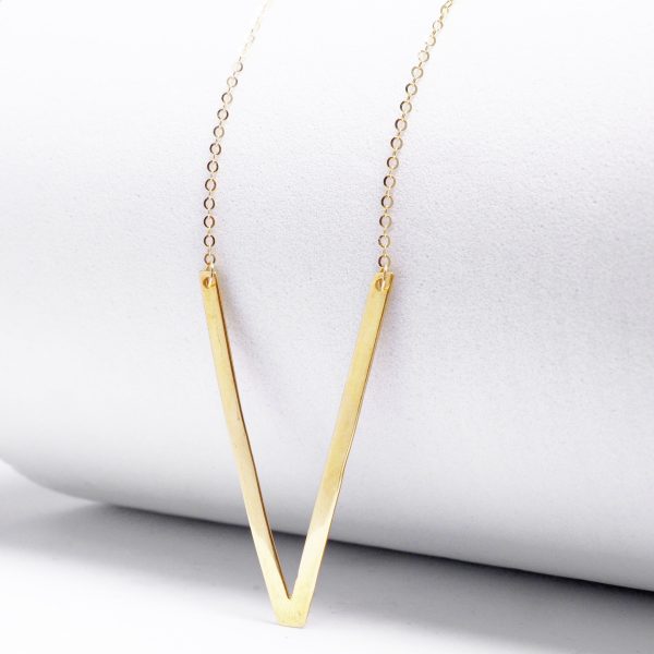 #GOLD2024 | 18K Large Golden Alphabet Letter Necklace 18kt 20” Online Hot Sale