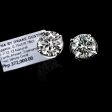 1.53cts EF I2 Round Brilliant Solitaire Stud Diamond Earrings 14kt Online