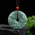 THE VAULT | Genuine Natural Ping An Hand Carved Jadeite Necklace Sale