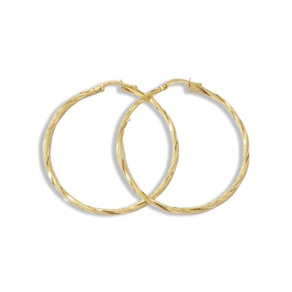 #GOLD2024 | 18K Golden Large Hoop Earrings Online Sale