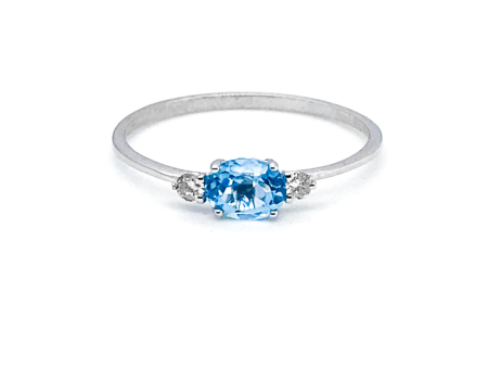 VVIP | Blue Topaz Gemstones Diamond Ring 14kt Fashion