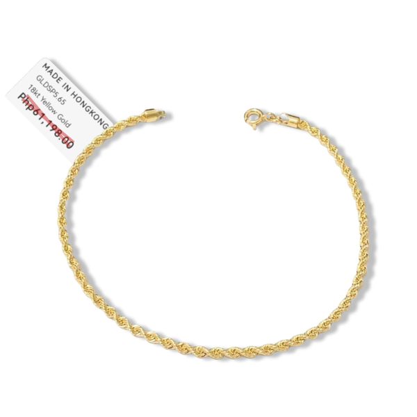 #GOLD2024 | 18K Golden Thick Rope Chain Bracelet Online Hot Sale