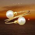 #GOLD2024 | Twin Akoya Pearl Ring 18kt Yellow Gold on Sale