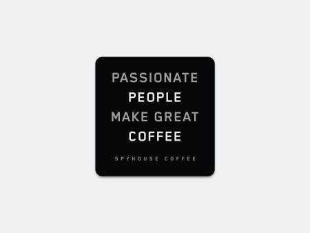 Passionate People Sticker – Black Discount