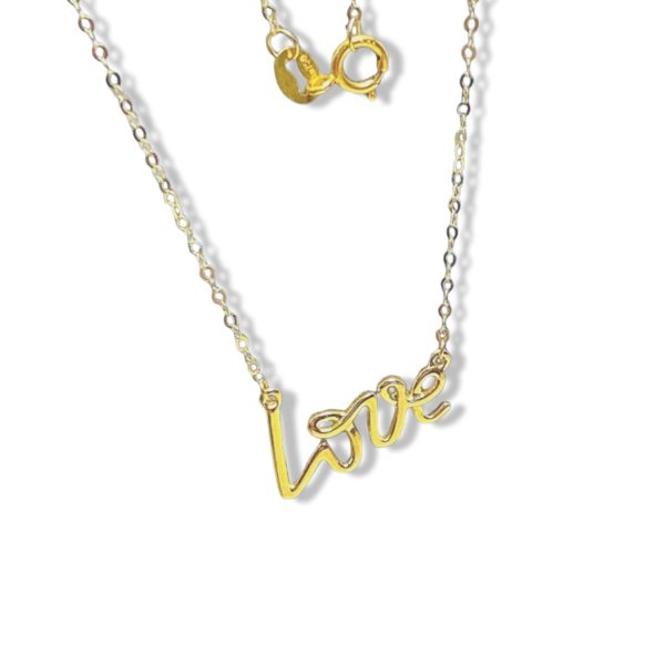 #GOLD2024 | 18K Golden Love Centered Necklace 18” For Discount