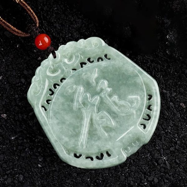 THE VAULT | Genuine Natural Long Pai Hand Carved Jadeite Necklace Online Hot Sale