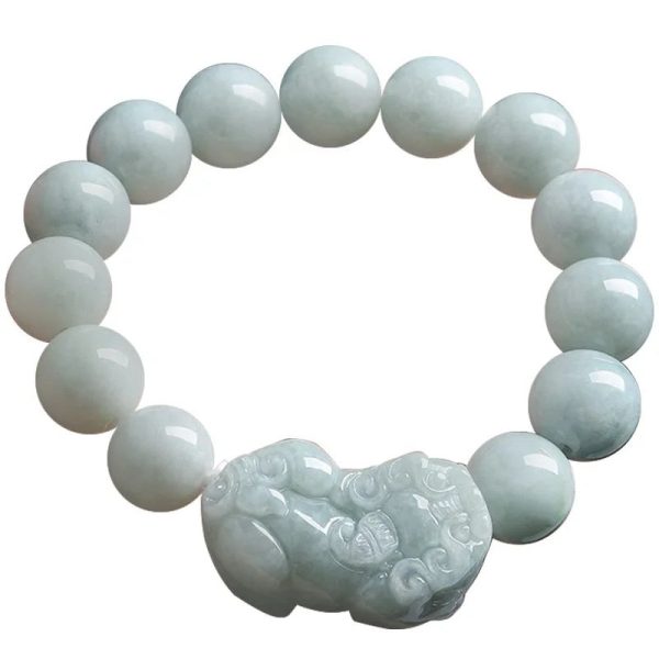 THE VAULT | Genuine Natural Hand Carved Jadeite Pixiu Bead Bracelet Supply