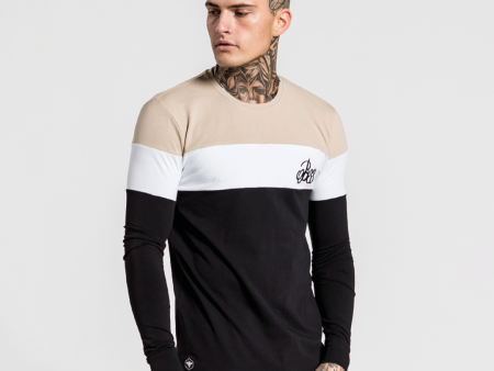 Alta Long Sleeve Tee - Black White Stone For Sale