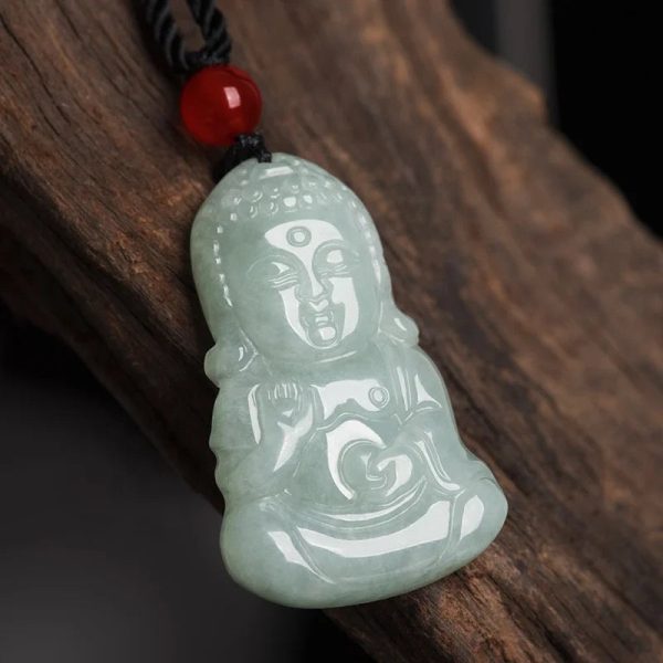 The Vault | Premium Myanmar Natural Hand Carved Jadeite Circular Pendant Necklace For Cheap