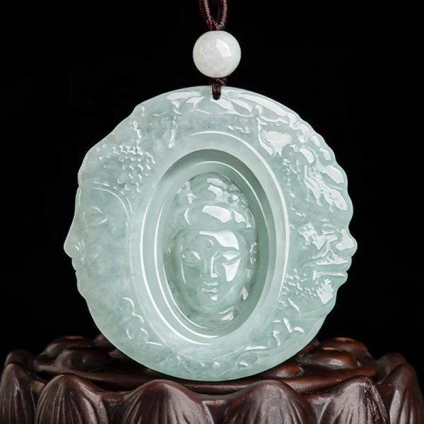 THE VAULT | Natural Buddha Hand Carved Jadeite Necklace Fashion