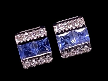 #LVNA2024 | Blue Sapphire Bar Stud Diamond Earrings 14kt Discount