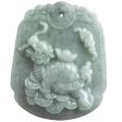 The Vault | Genuine Natural Dragon Turtle Hand Carved Jadeite Necklace For Sale