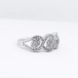 Trio Oval Halo Diamond Ring 18kt Online now