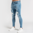 Luca Skinny Stretch - Distressed Light Blue Online Hot Sale