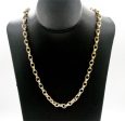 Two-Tone Chunky Chain Link Necklace 14kt 18  Sale