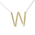 #GOLD2024 | 18K Large Golden Alphabet Letter Necklace 18kt 20” For Sale