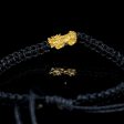 The Vault | 24kt Lucky Piyao Black String Unisex Bracelet For Sale