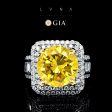 The Archives | LVNA Signatures Rare 6.2cts Fancy Vivid Yellow Round Diamond Ring 18kt GIA Certified Online Sale