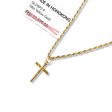 #GOLD2024 | 18K Golden Small Cross Necklace Rope Chain 17.5” Online Sale