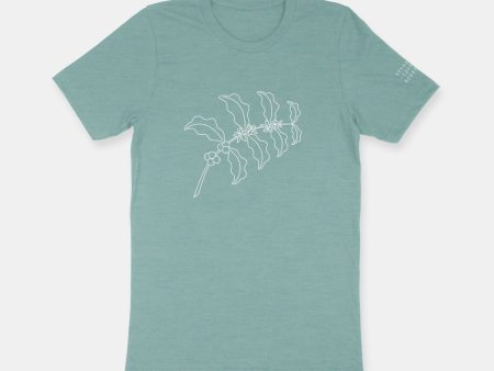 Coffee Branch T-Shirt – Heather Blue Lagoon Online now