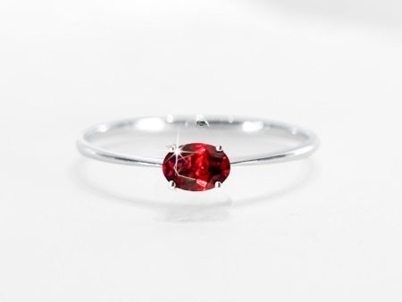 The Classics | Eastwest Red Ruby Gemstones Ring 14kt For Discount