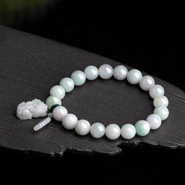 THE VAULT | Natural Hand Carved Myanmar White Jadeite Bracelet Supply