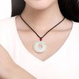 THE VAULT | Natural Hand Carved Hotan White Jadeite Moon Goddess Necklace Sale