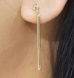 #GOLD2024 | 18K Golden Stick Dangling Earrings Hot on Sale