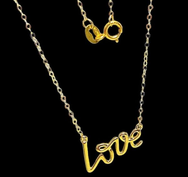 #GOLD2024 | 18K Golden Love Centered Necklace 18” For Discount