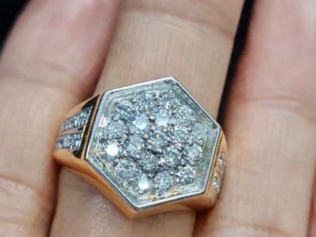 Men’s Signet Diamond Ring 14kt Discount