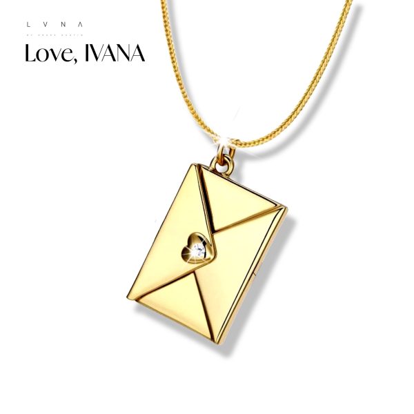 Golden Envelope Pendant Diamond Necklace (FREE ₱10,000 worth of LVNA GCs) Sale