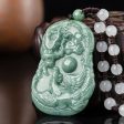 THE VAULT | Genuine Natural Long Pai Hand Carved Jadeite Necklace Online Sale