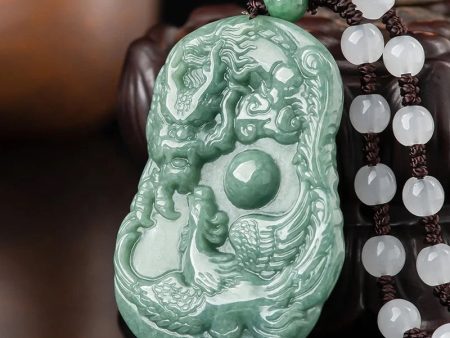 THE VAULT | Genuine Natural Long Pai Hand Carved Jadeite Necklace Online Sale